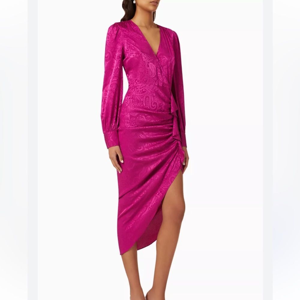 Veronica Beard WEISS Asymmetric Jacquard Long Sleeve Dress